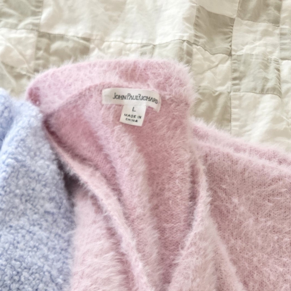 John Paul Richard Pink Eyelash Sweater